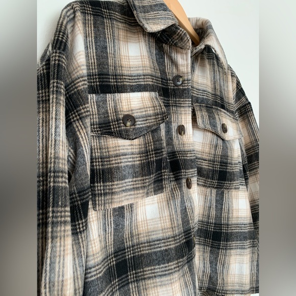 Distressed Plaid Shacket - Picture 2 of 4